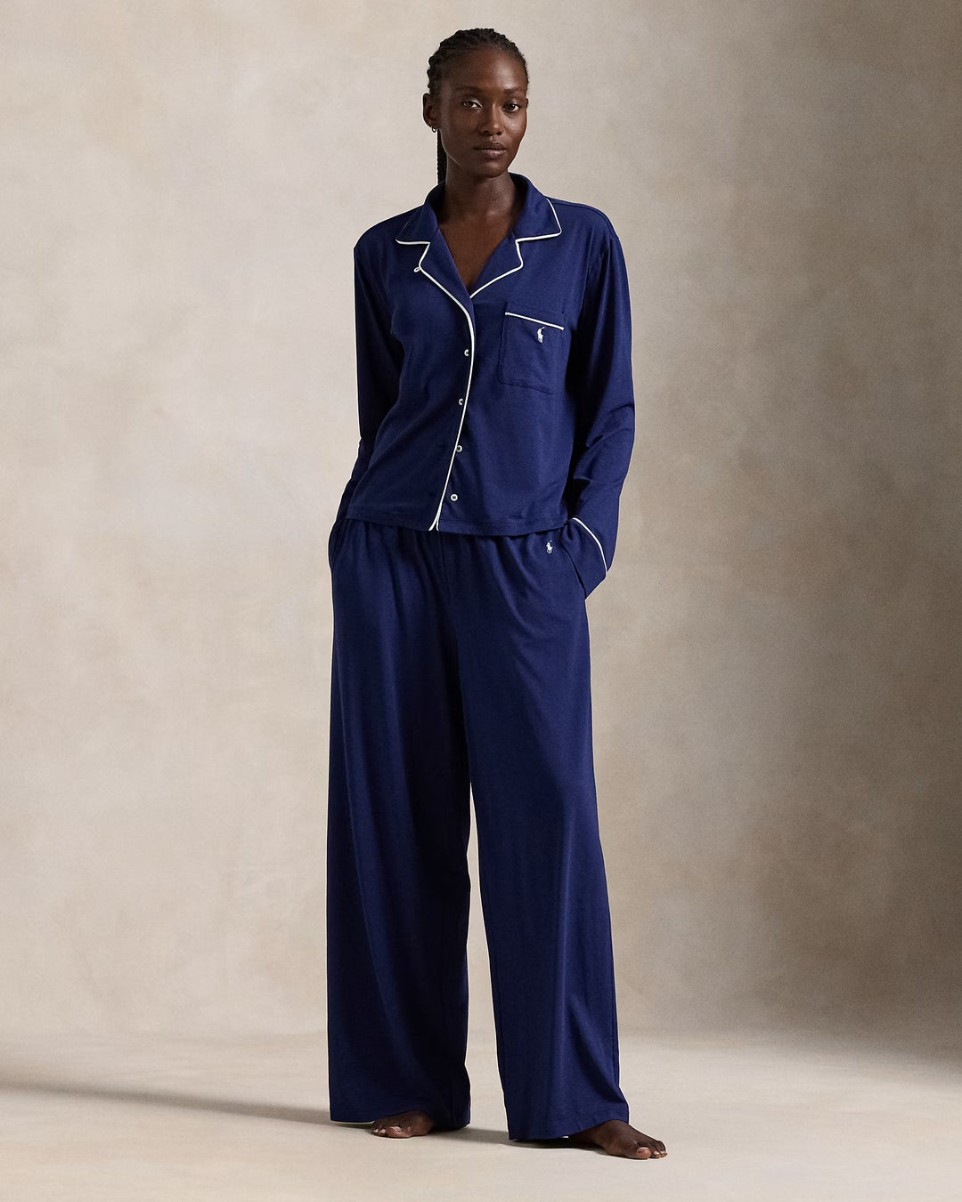 Ralph Lauren Long-Sleeve Jersey Pajama Set