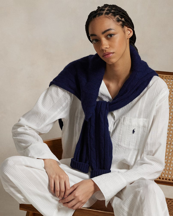 Ralph Lauren Striped Poplin Shirt & Pant PJ Set