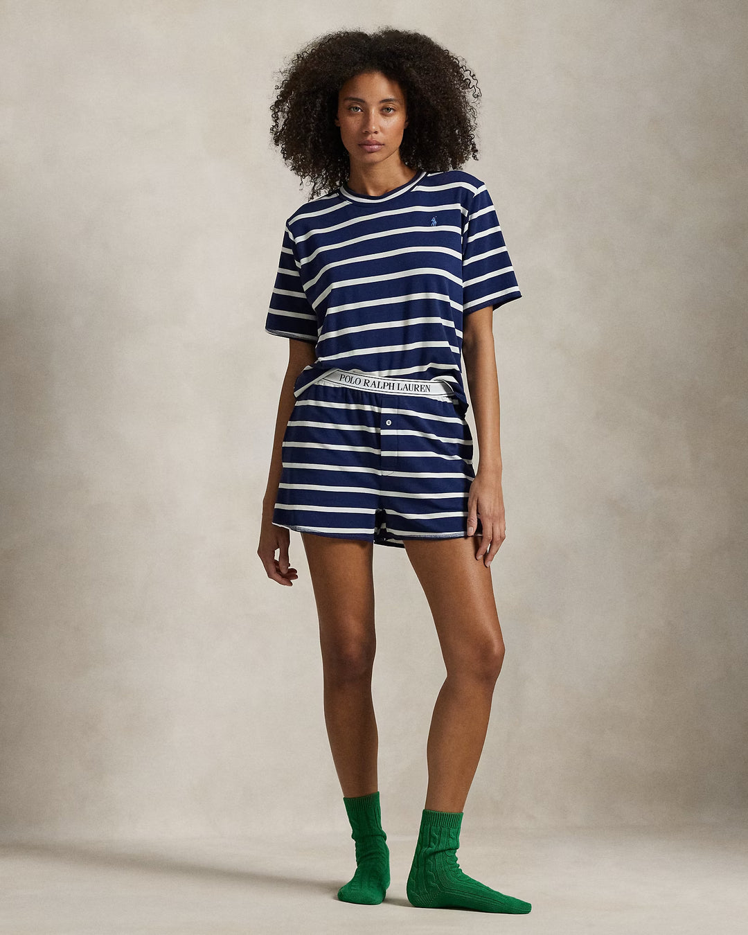 Ralph Lauren Striped Short-Sleeve Pajama Set