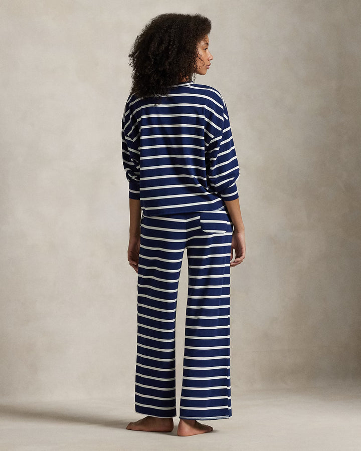 Ralph Lauren Striped Long-Sleeve Pajama Set