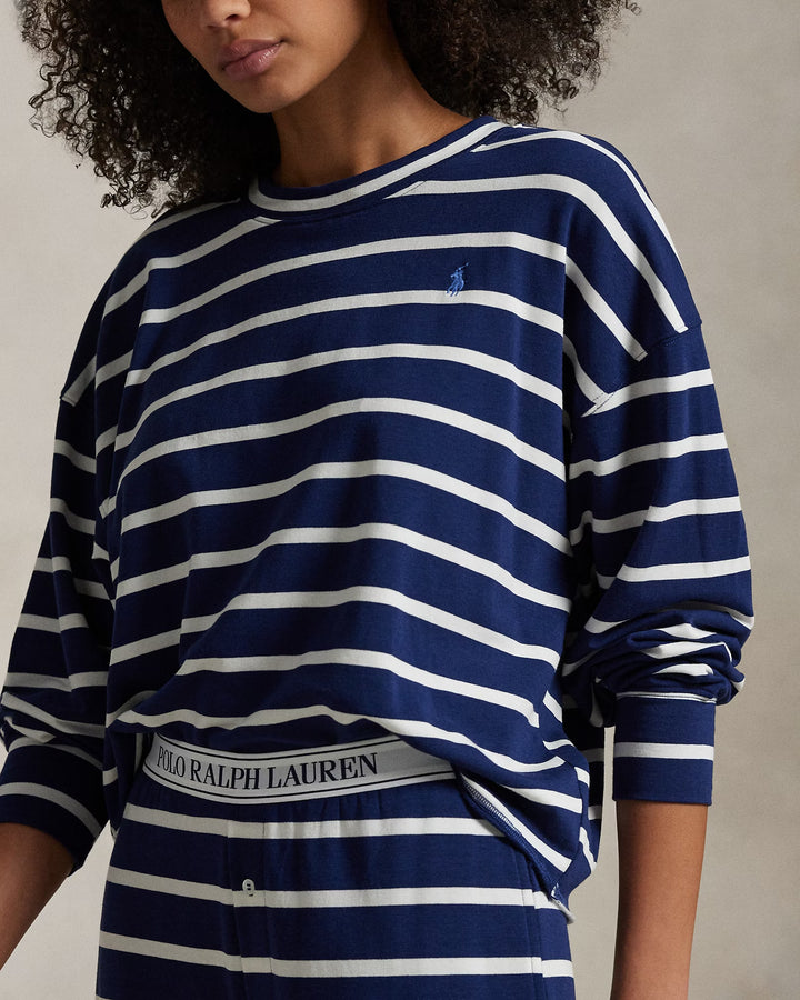 Ralph Lauren Striped Long-Sleeve Pajama Set