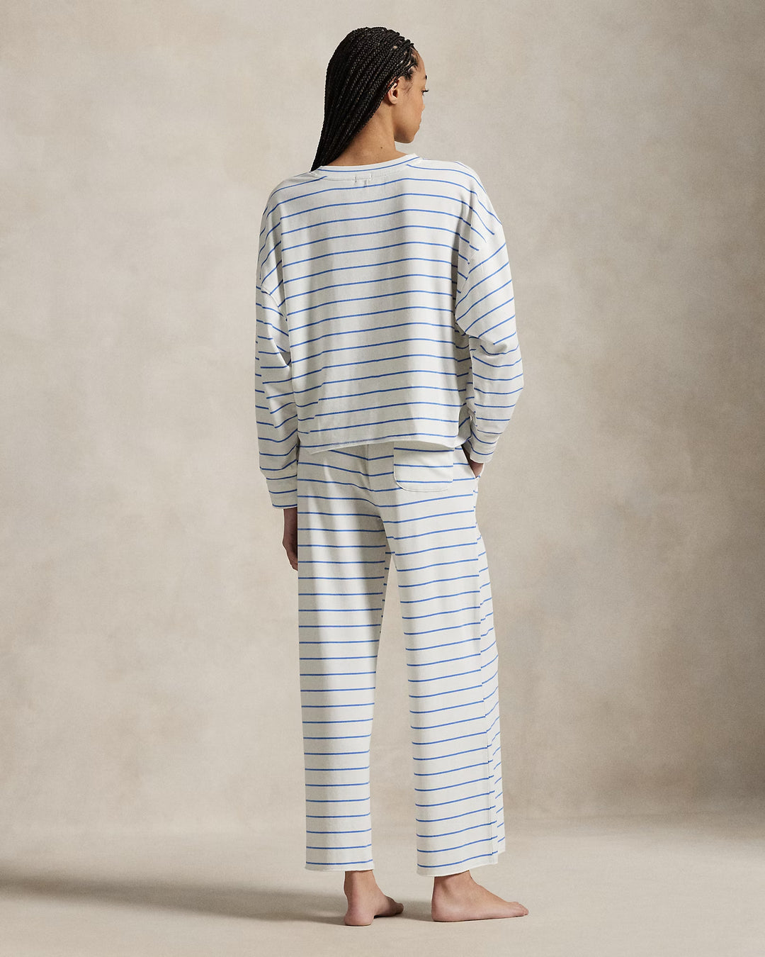 Ralph Lauren Striped Long-Sleeve Pajama Set