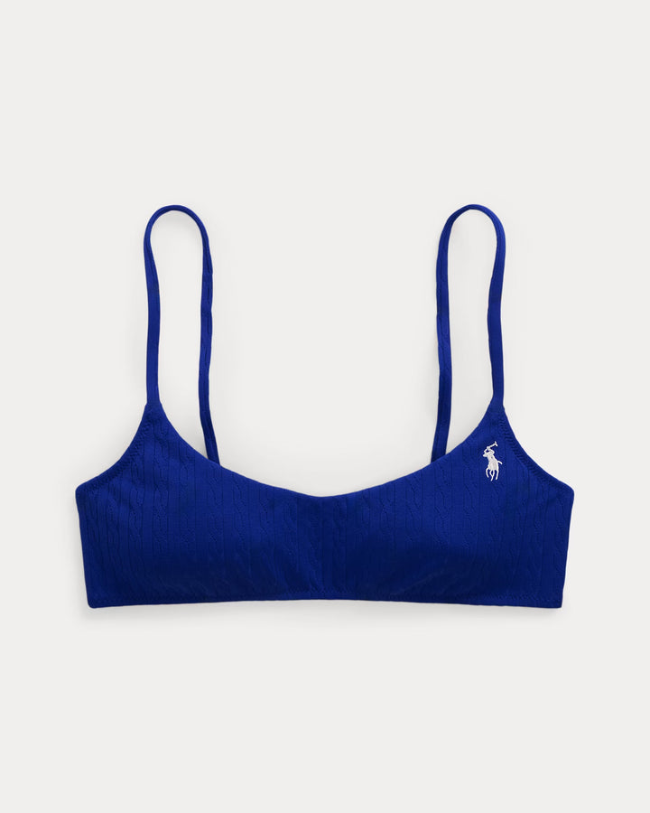 Ralph Lauren Cable-Motif Bralette Bikini Top