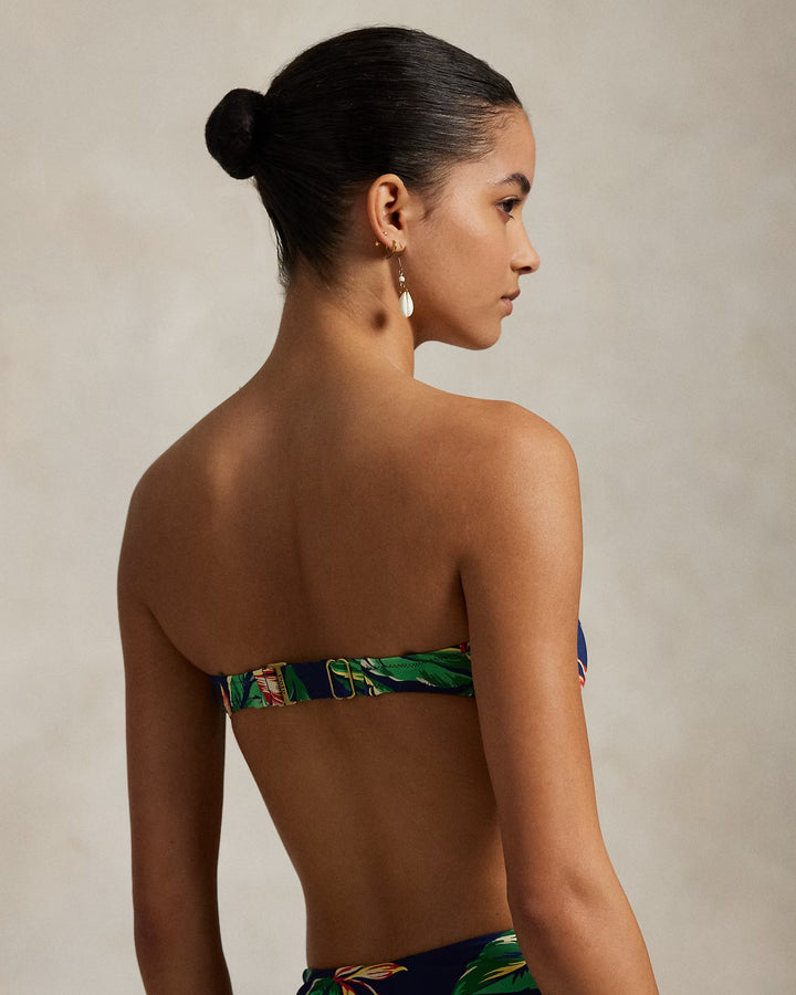 Ralph Lauren Tropical-Print Bandeau Bikini Top