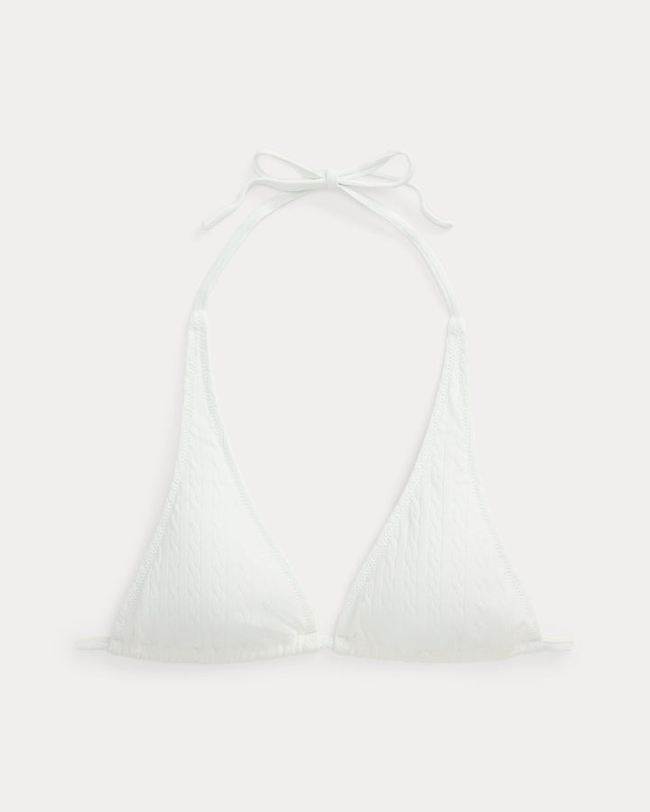 Ralph Lauren Cable-Motif Halter Bikini Top