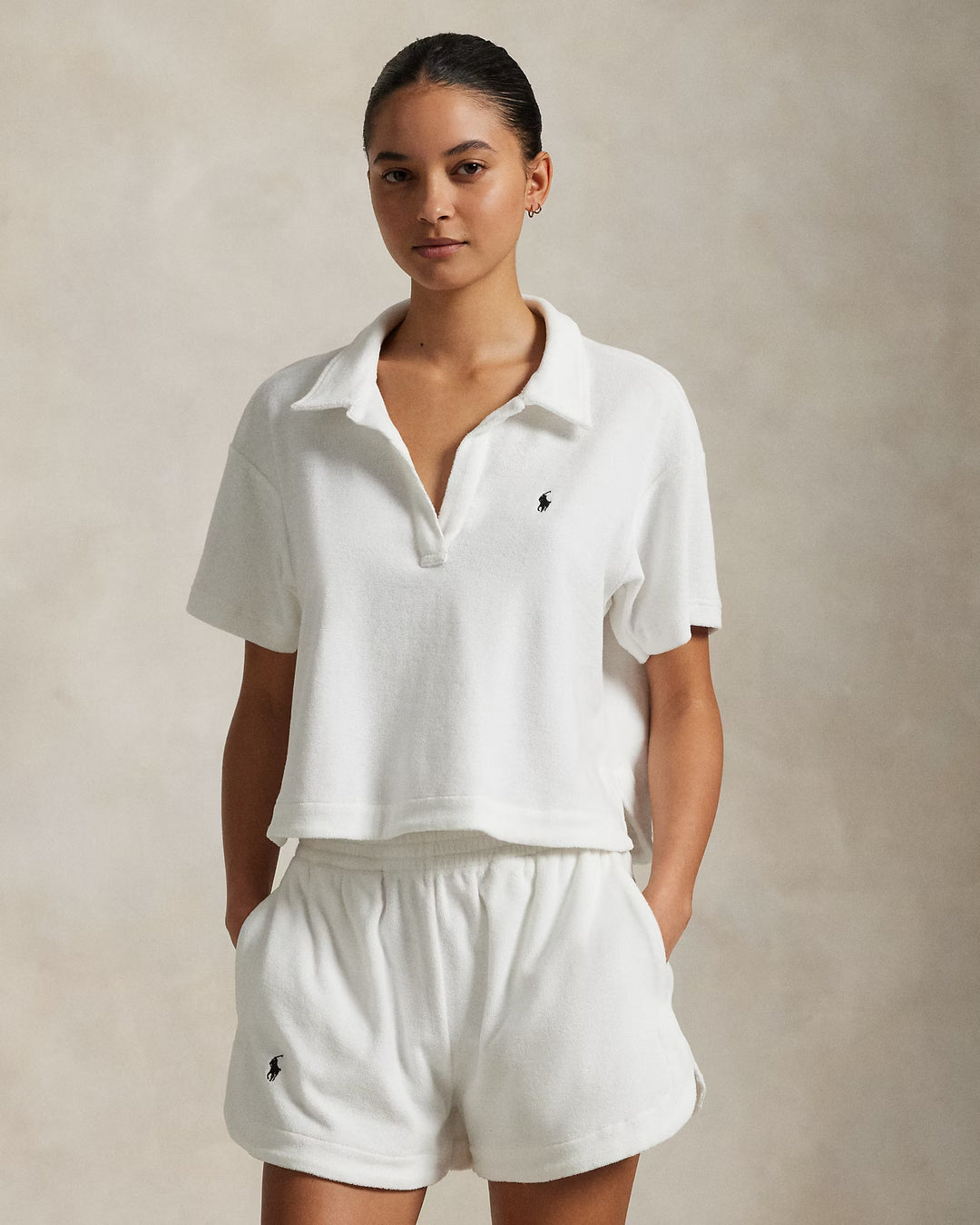 Ralph Lauren Terry Polo Shirt & Short Cover-Up Set