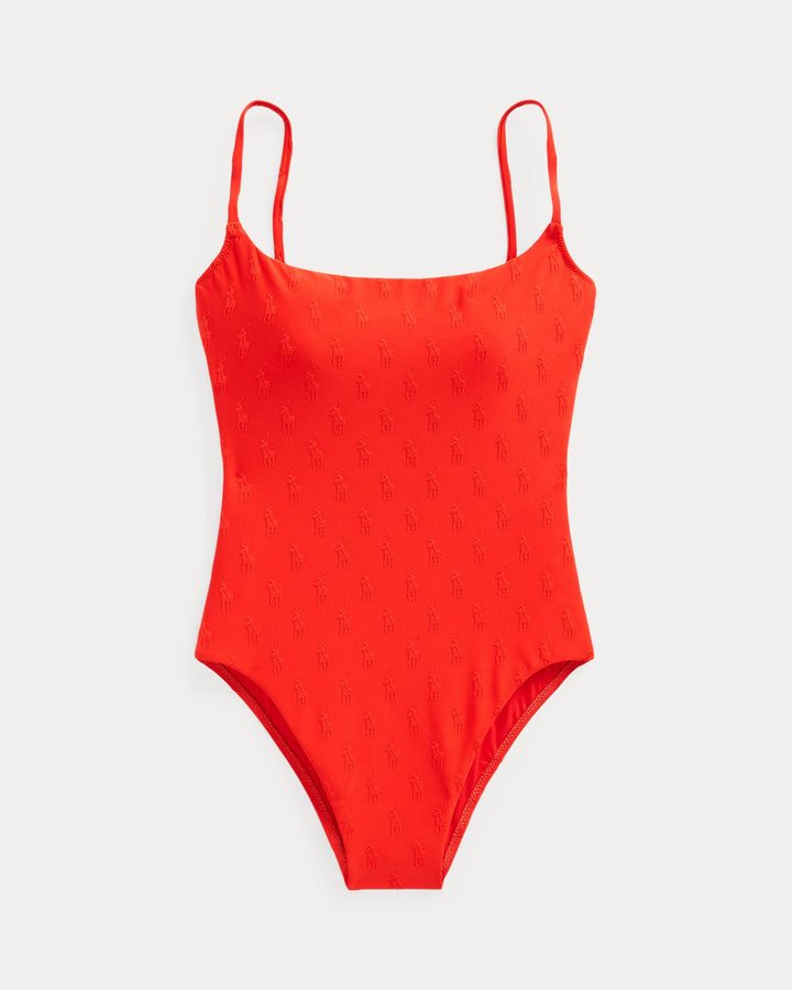 Ralph Lauren Allover Pony One-Piece Swimsuit