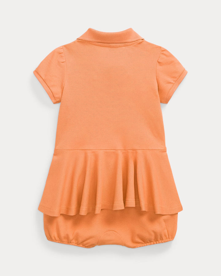 Ralph Lauren Stretch Mesh Peplum Polo Shortall