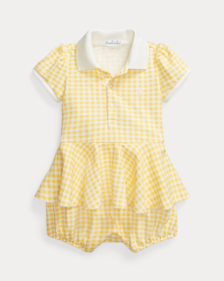 Ralph Lauren Gingham Mesh Polo Bubble Shortall