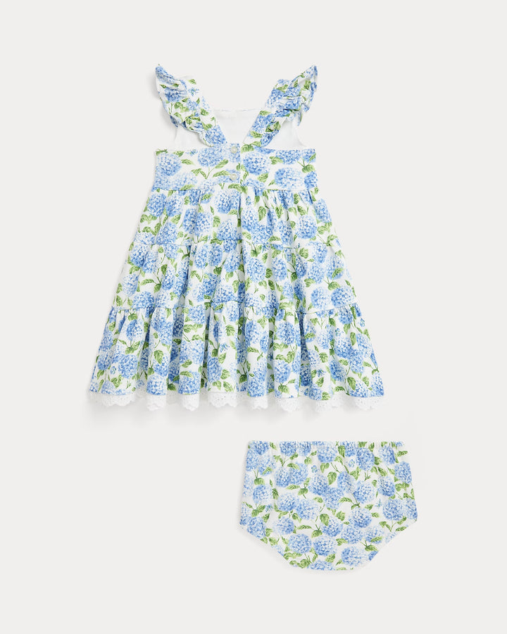 Ralph Lauren Floral Cotton Mesh Dress & Bloomer