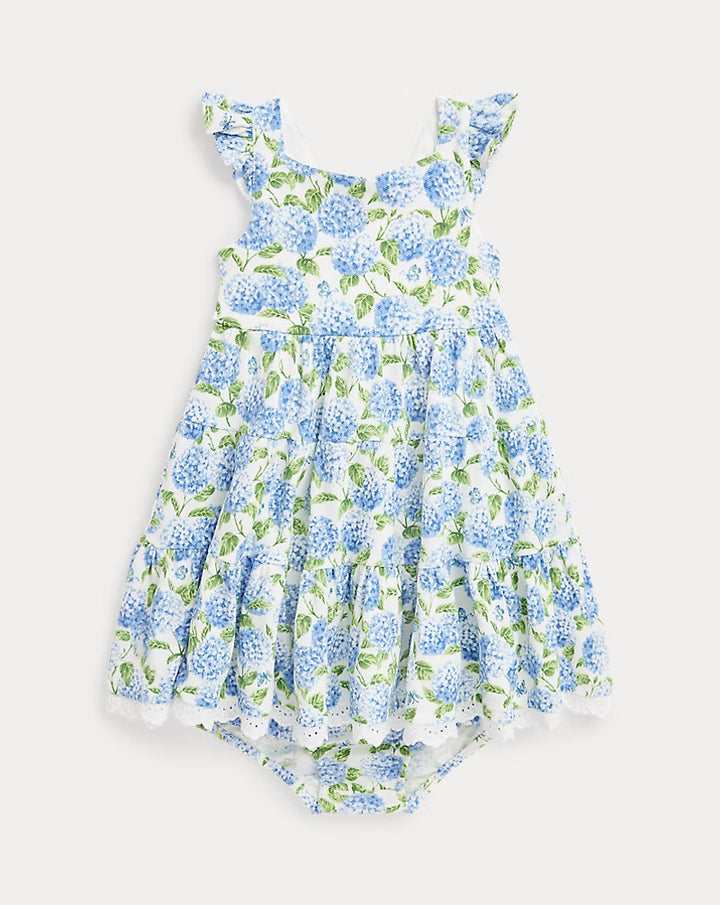 Ralph Lauren Floral Cotton Mesh Dress & Bloomer