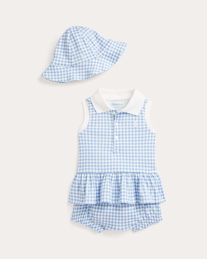 Ralph Lauren Gingham Cotton Interlock 3-Piece Set