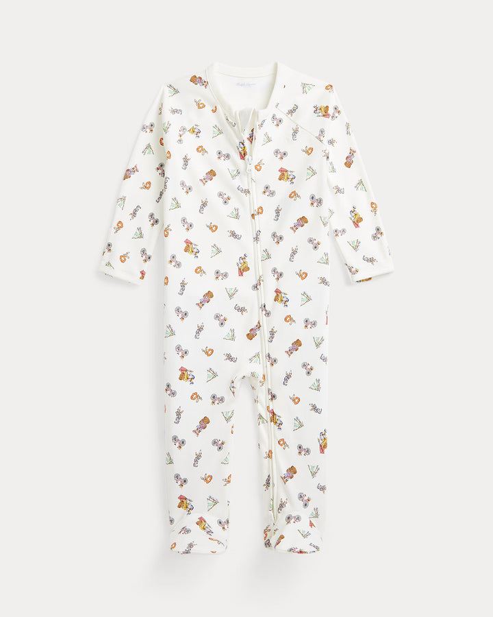 Ralph Lauren Polo Bear Cotton Footed Coverall