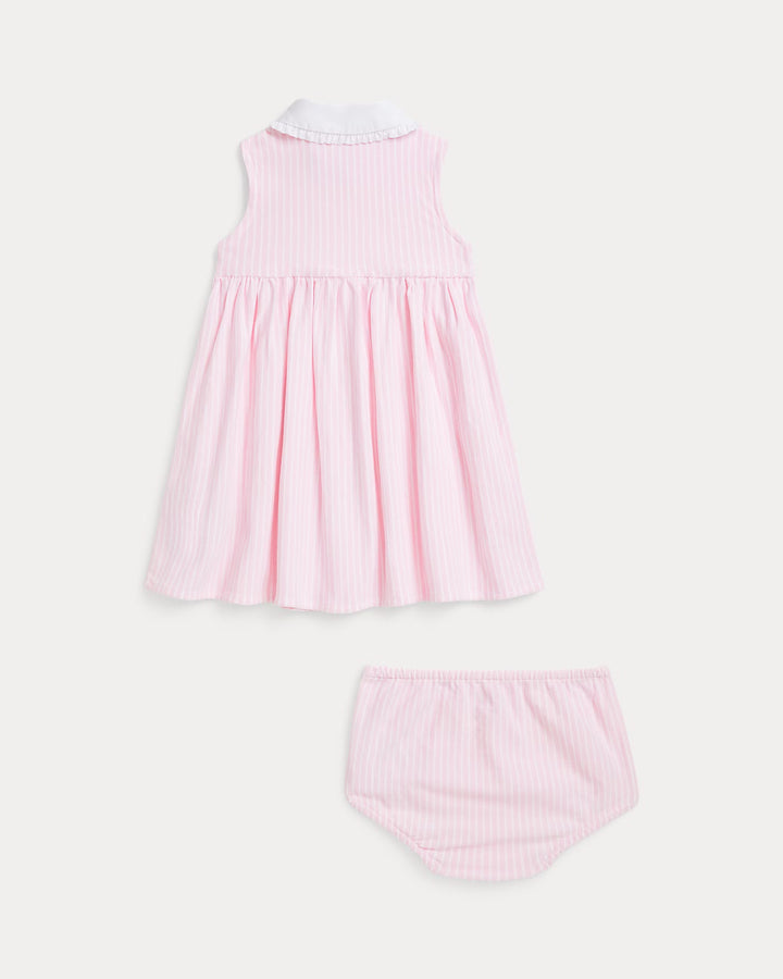 Ralph Lauren Striped Knit Oxford Shirtdress & Bloomer