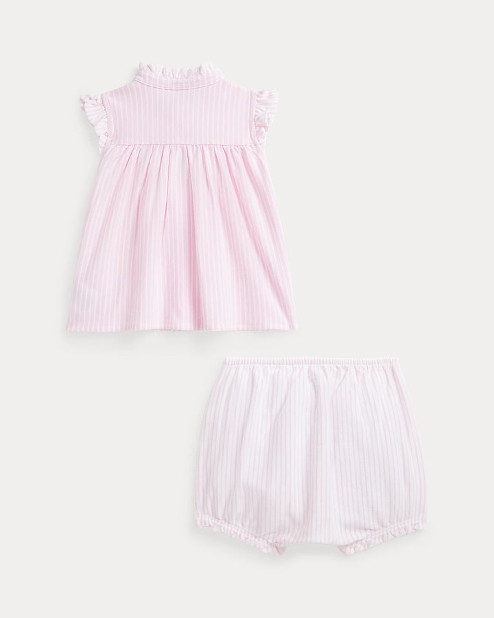 Ralph Lauren Striped Knit Oxford Top & Bloomer Set