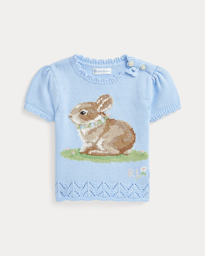 Ralph Lauren Bunny Short-Sleeve Sweater