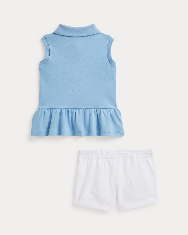 Ralph Lauren Mesh Polo Shirt & Seersucker Short Set