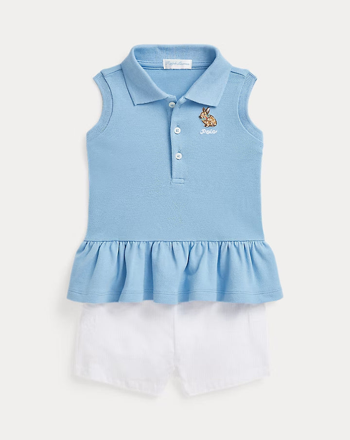 Ralph Lauren Mesh Polo Shirt & Seersucker Short Set