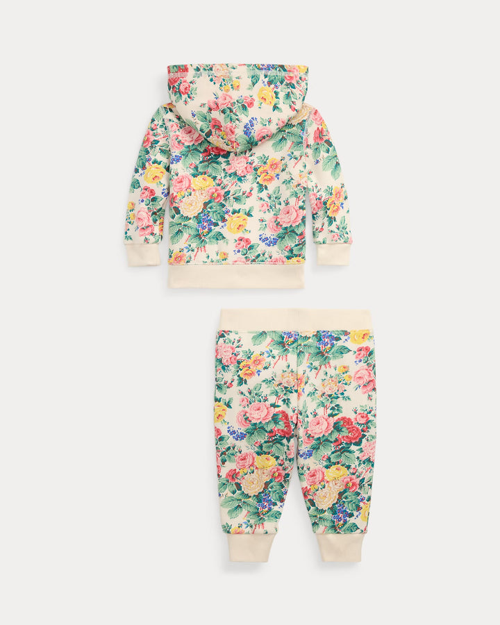 Ralph Lauren Floral Terry Full-Zip Hoodie & Pant Set