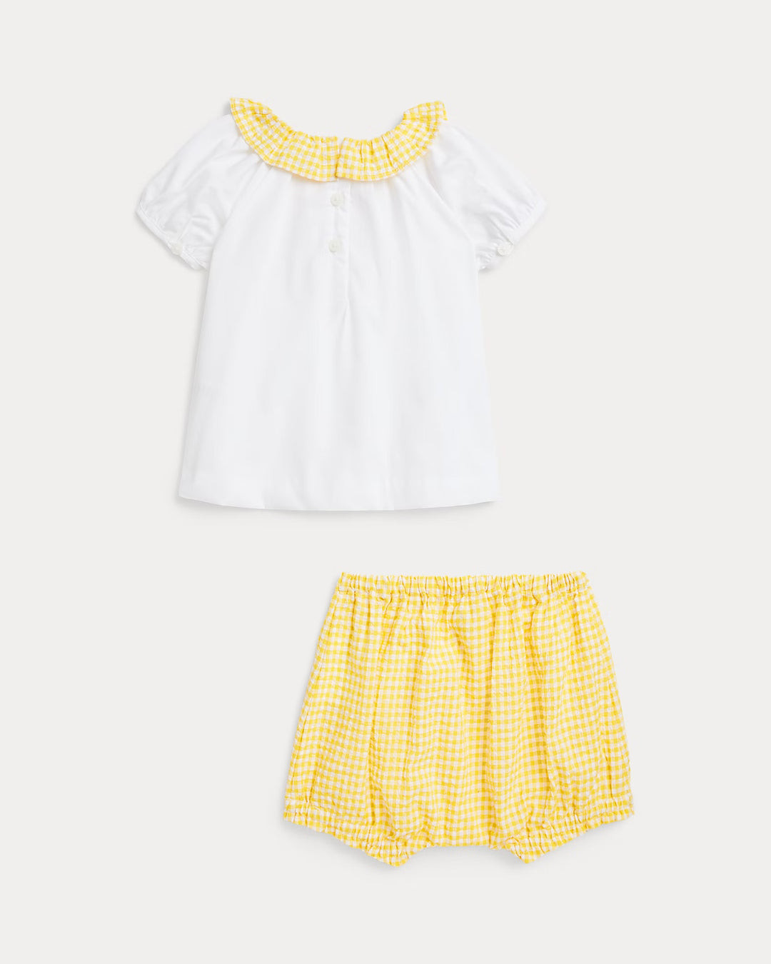 Ralph Lauren Top & Gingham Seersucker Short Set