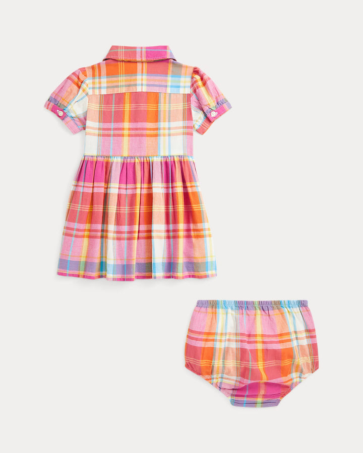 Ralph Lauren Plaid Cotton Madras Shirtdress & Bloomer