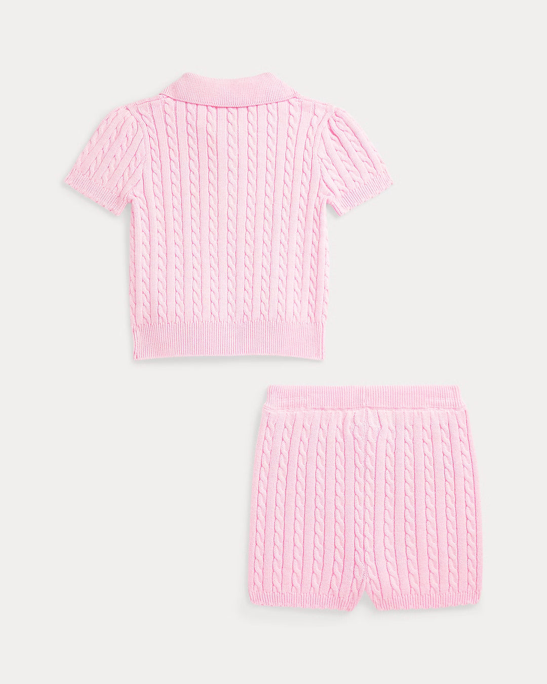 Ralph Lauren Mini-Cable Cotton Polo Shirt & Short Set