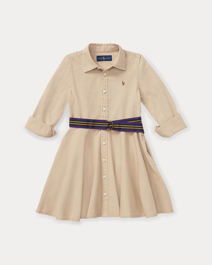 Ralph Lauren Belted Cotton Chino Shirtdress