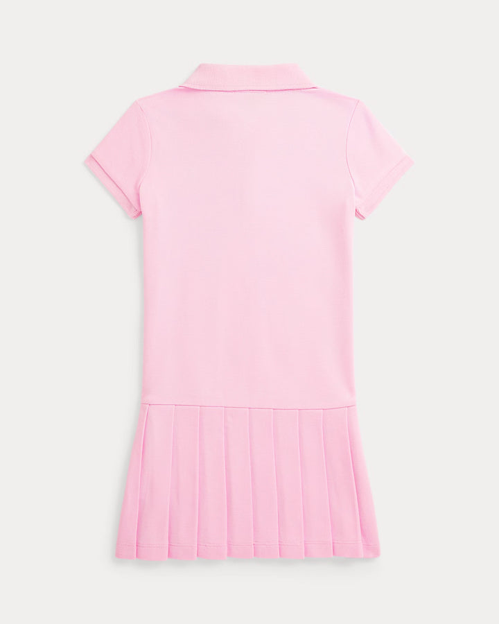 Ralph Lauren Pleated Stretch Mesh Polo Dress