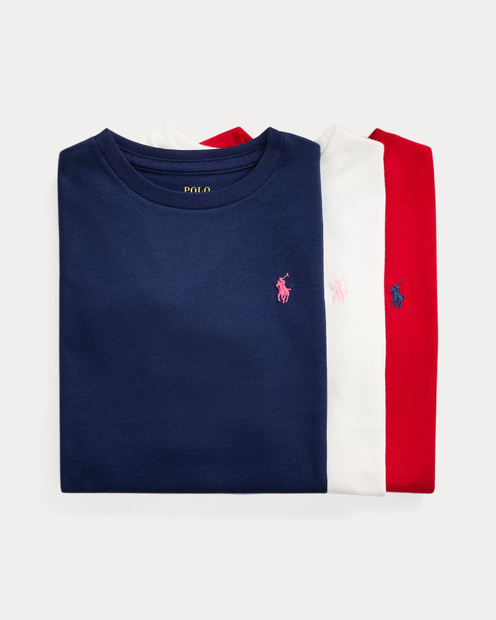 Ralph Lauren Cotton Jersey Long-Sleeve Tee 3-Pack