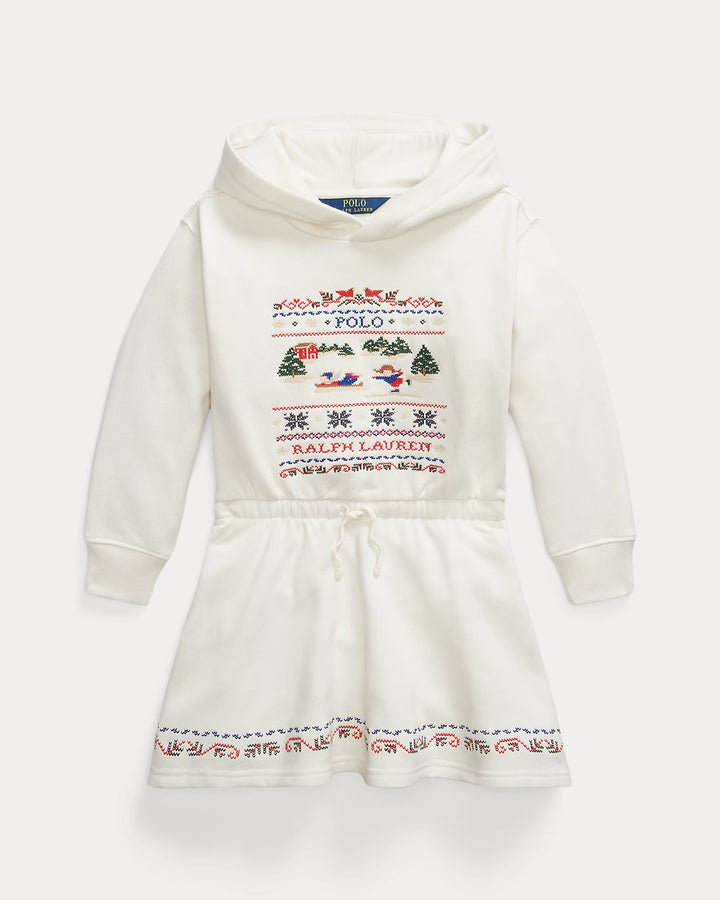Ralph Lauren Embroidered Fleece Hoodie Dress