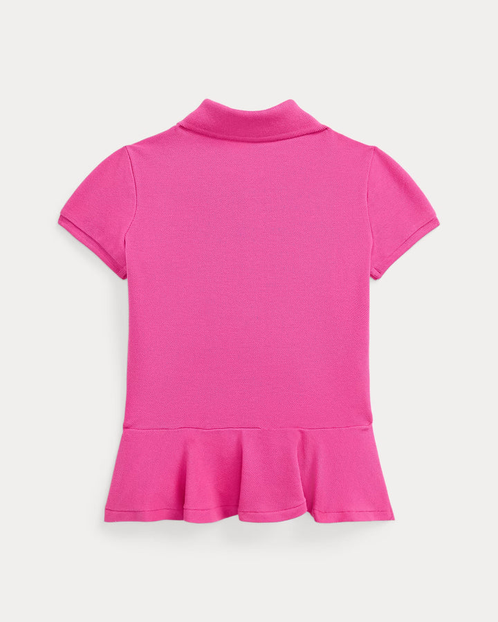 Ralph Lauren Stretch Mesh Peplum Polo Shirt