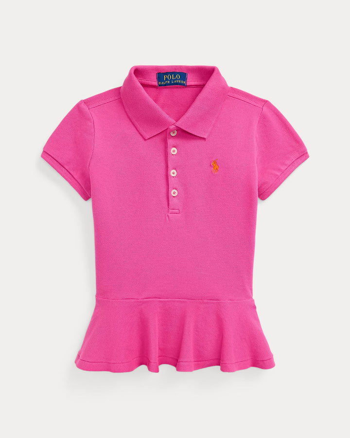 Ralph Lauren Stretch Mesh Peplum Polo Shirt