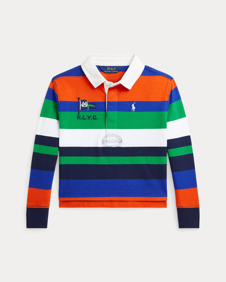Ralph Lauren Striped Cotton Jersey Boxy Rugby Shirt