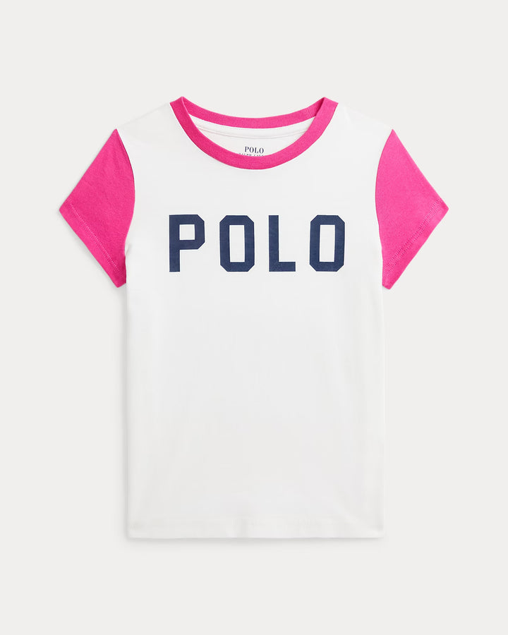 Ralph Lauren Color-Blocked Logo Cotton Jersey Tee