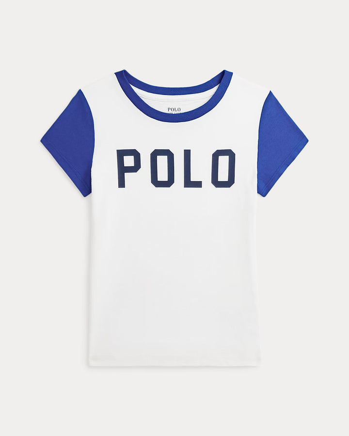 Ralph Lauren Color-Blocked Logo Cotton Jersey Tee
