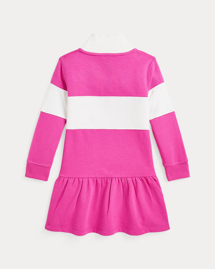 Ralph Lauren Logo French Terry Quarter-Zip Dress