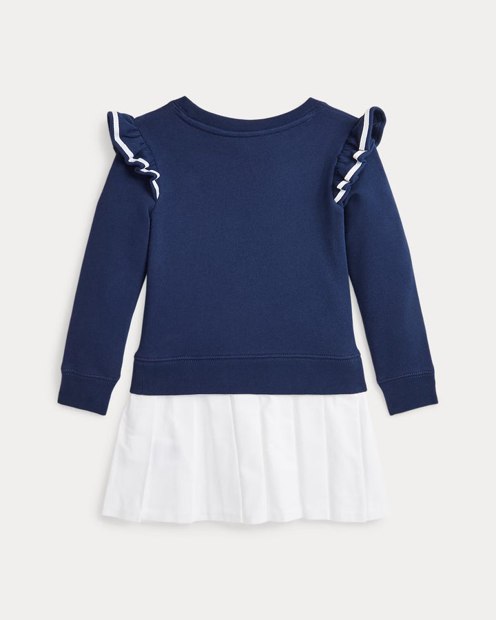 Ralph Lauren Woven-Skirt Terry Dress