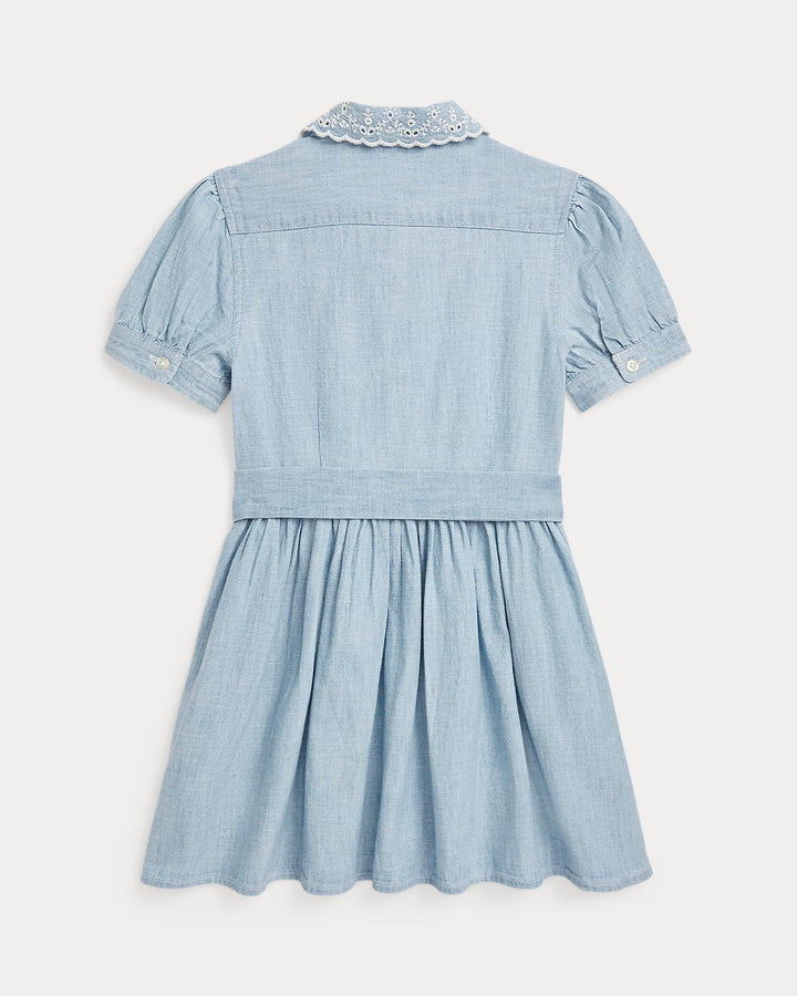 Ralph Lauren Belted Indigo Chambray Shirtdress