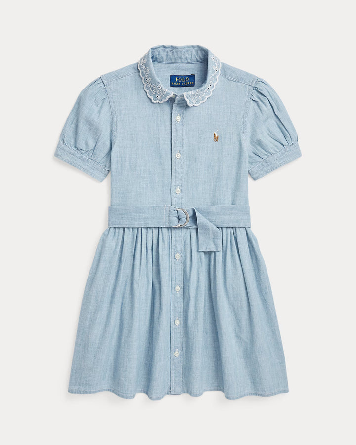 Ralph Lauren Belted Indigo Chambray Shirtdress