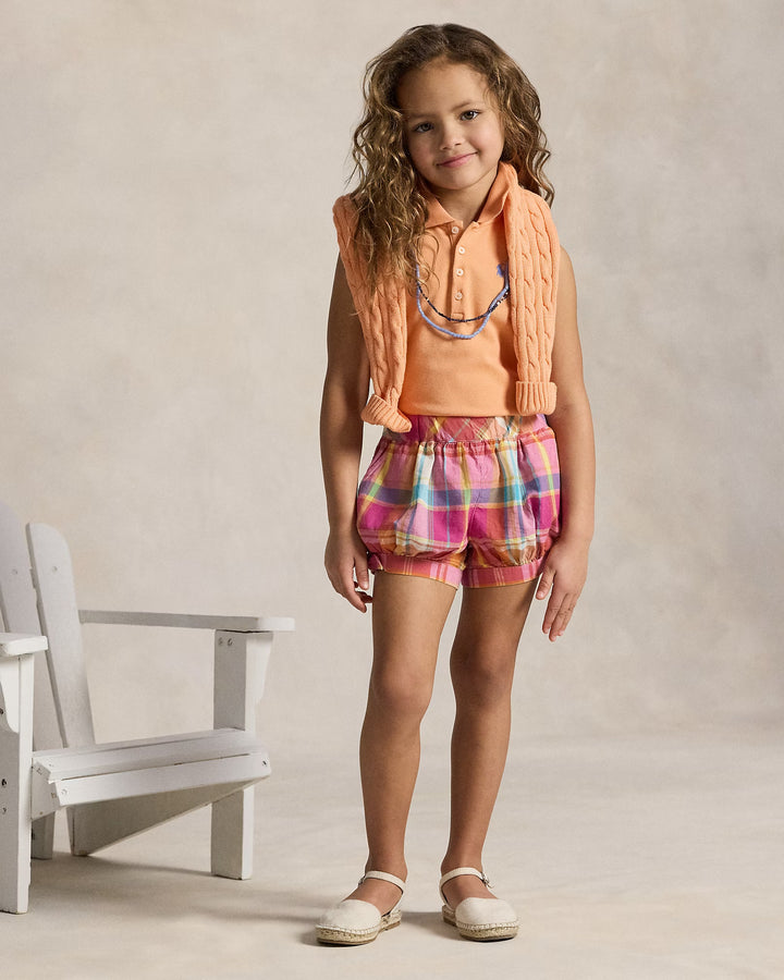 Ralph Lauren Striped Ruffled Cotton Short