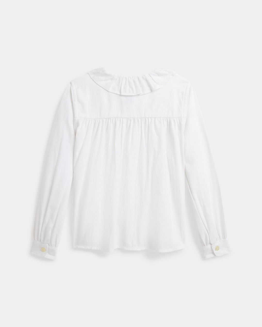Ralph Lauren Ruffled Linen-Cotton Shirt