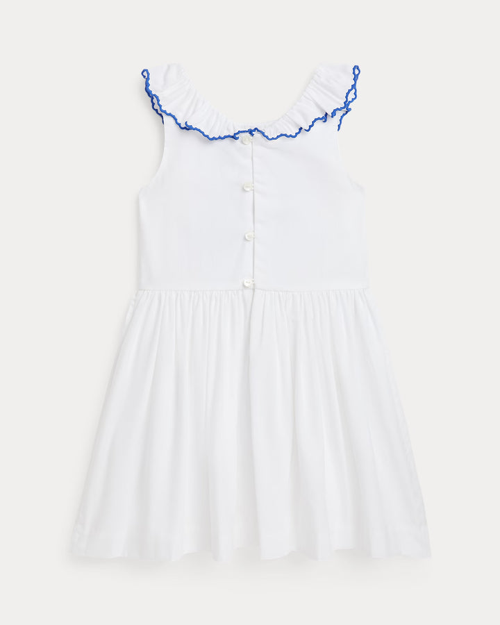 Ralph Lauren Embroidered Cotton Poplin Dress