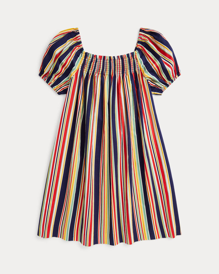 Ralph Lauren Striped Smocked Cotton Dress