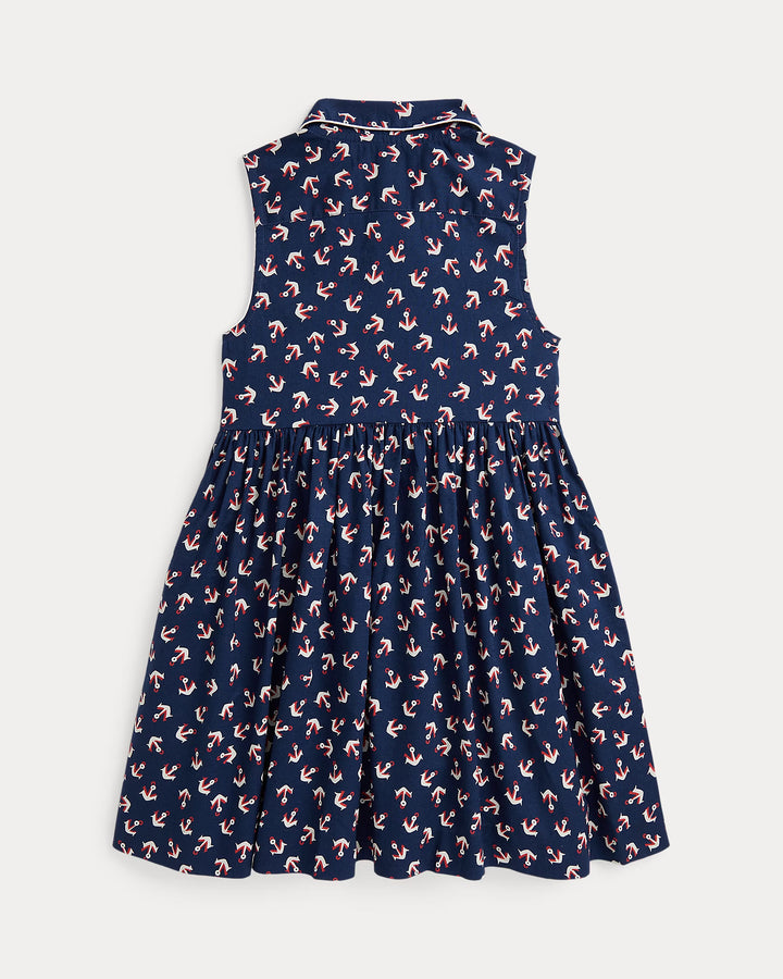 Ralph Lauren Anchor-Print Cotton Shirtdress