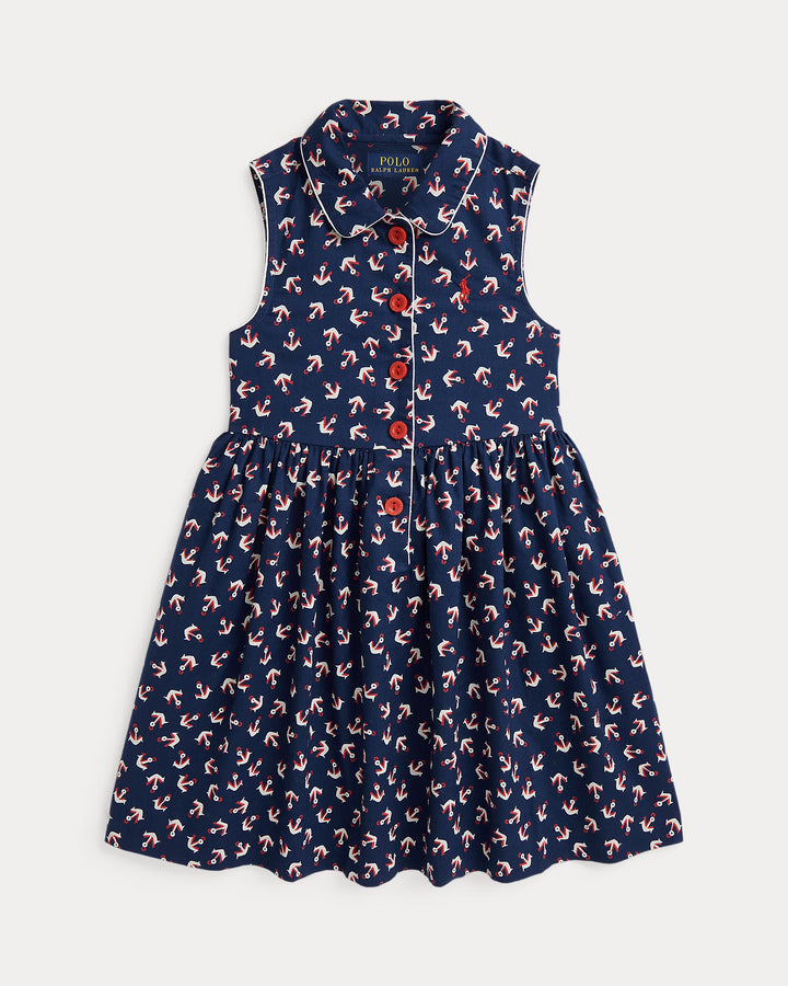 Ralph Lauren Anchor-Print Cotton Shirtdress