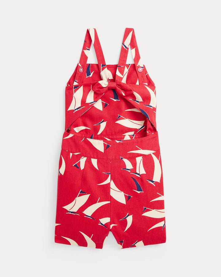 Ralph Lauren Sailboat-Print Cotton Canvas Romper