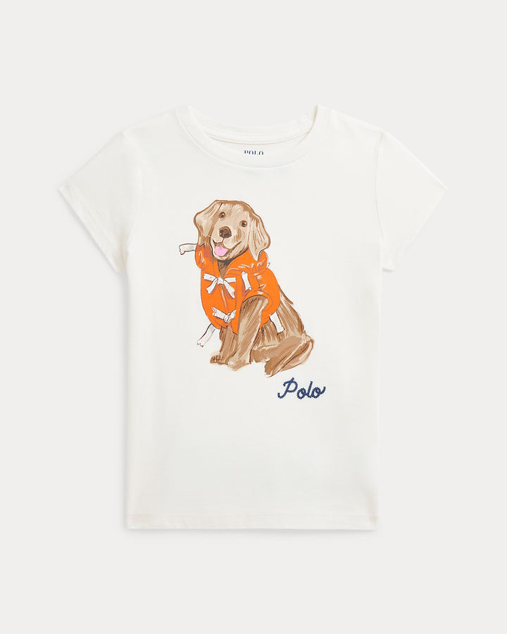 Ralph Lauren Dog-Print Cotton Jersey Tee