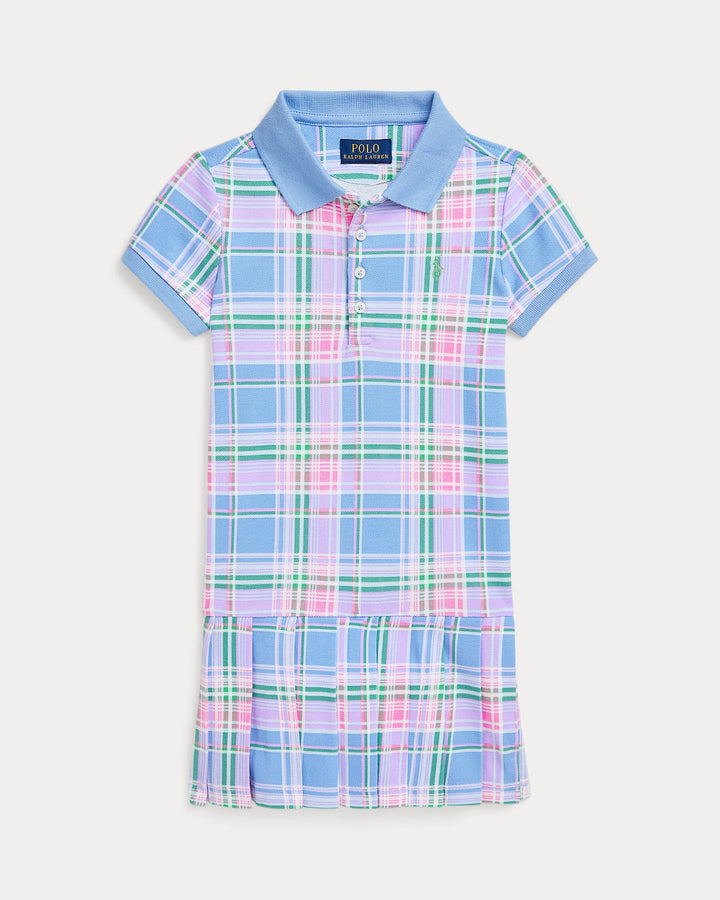 Ralph Lauren Plaid Cotton Mesh Polo Dress