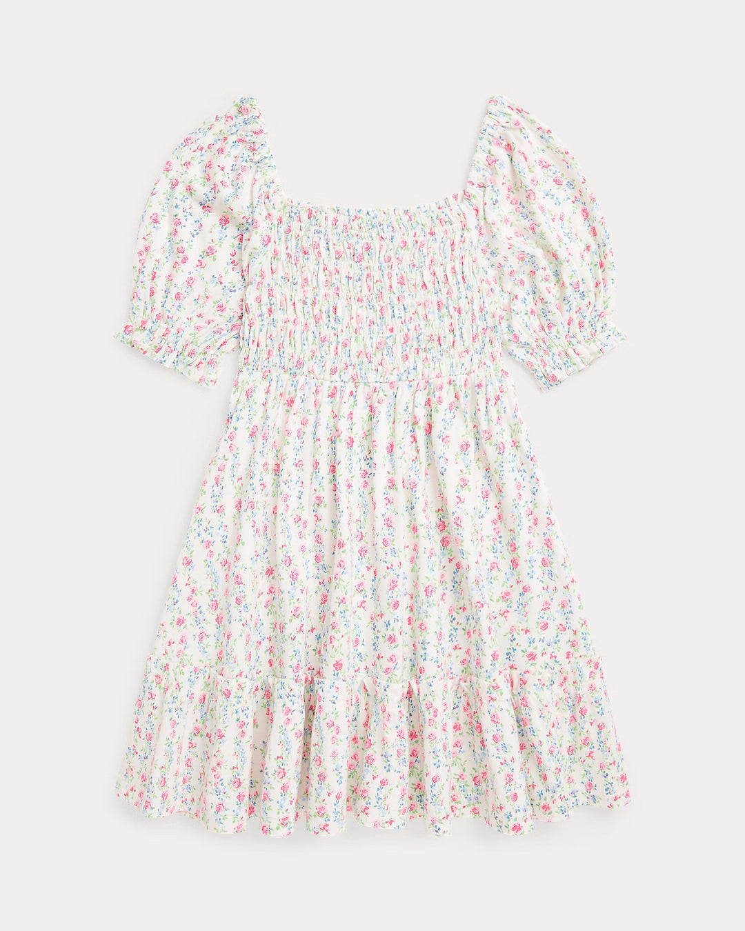 Ralph Lauren Floral Smocked Cotton Jersey Dress
