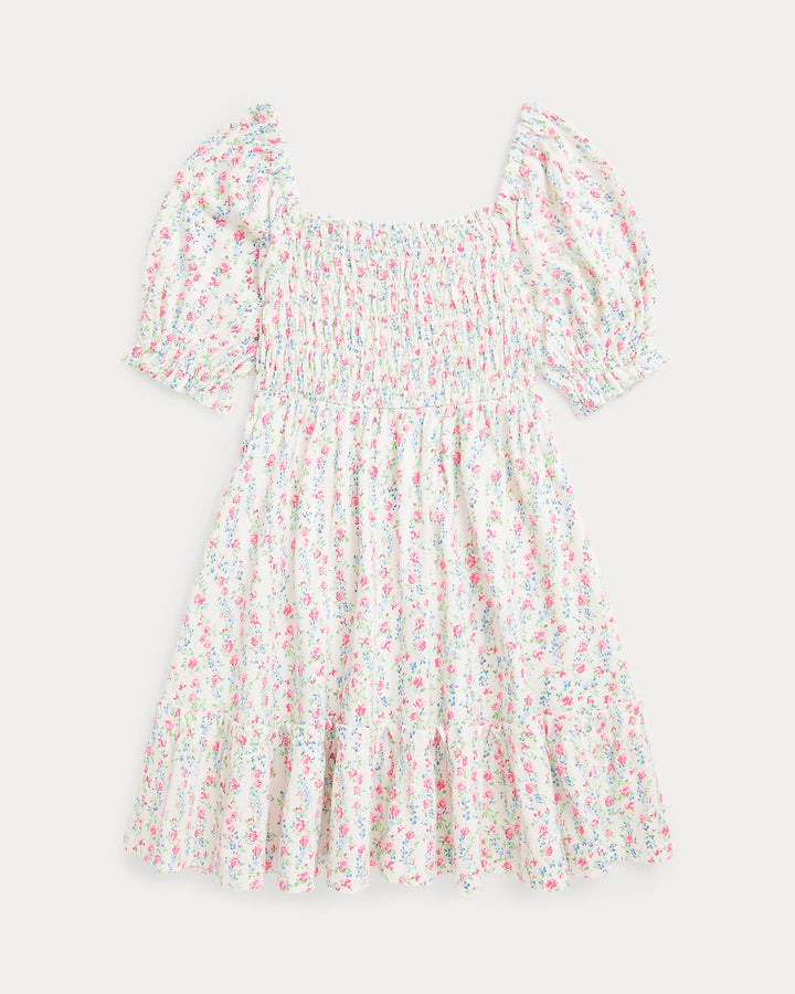 Ralph Lauren Floral Smocked Cotton Jersey Dress